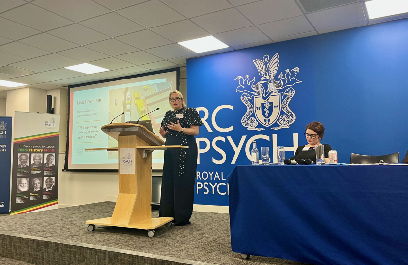 Speaking at the Royal College of Psychiatry for World Mental Health Day