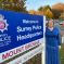 Commissioner Lisa Townsend stands at the entrance to Surrey Police Headquarters at Mount Browne, Guildford