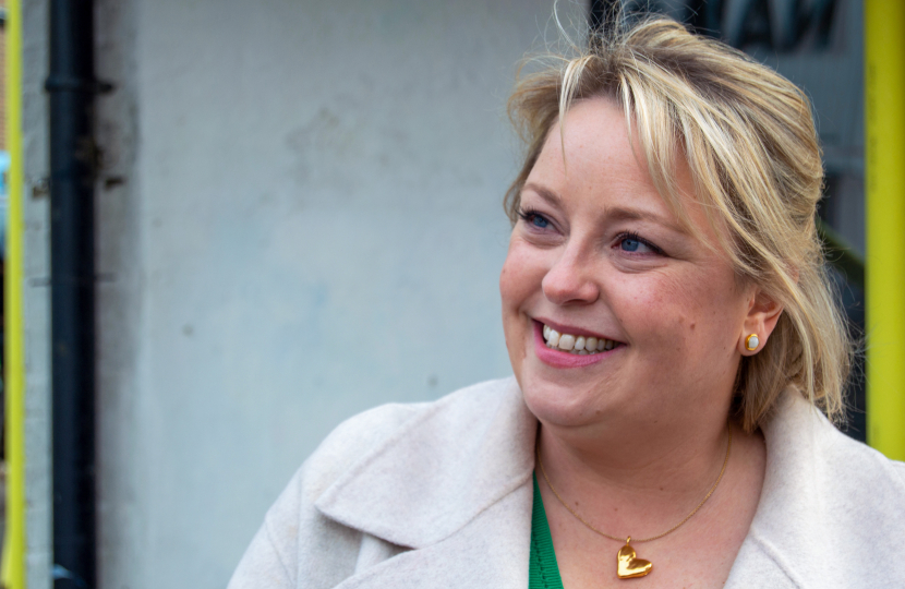 PCC Lisa Townsend smiles whilst speaking to residents